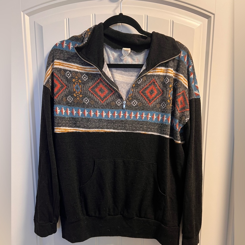 Quarter Zip Pattern and Black